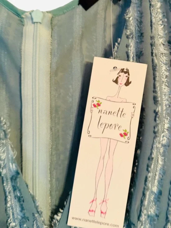 Gorgeous Nanette Lepore Sea Foam Blue Size 2 , NWT , Summer Evening Casual - Picture 3 of 3